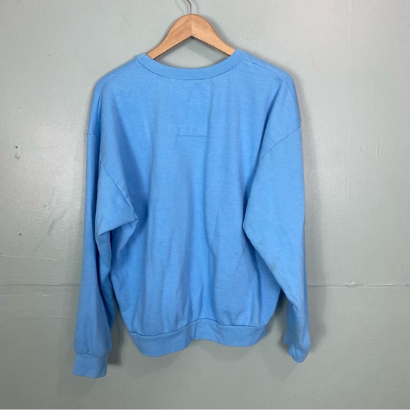 Aviator Nation Blue Pullover Sweatshirt Rainbow Size Medium‎ FLAWED - Picture 7 of 11